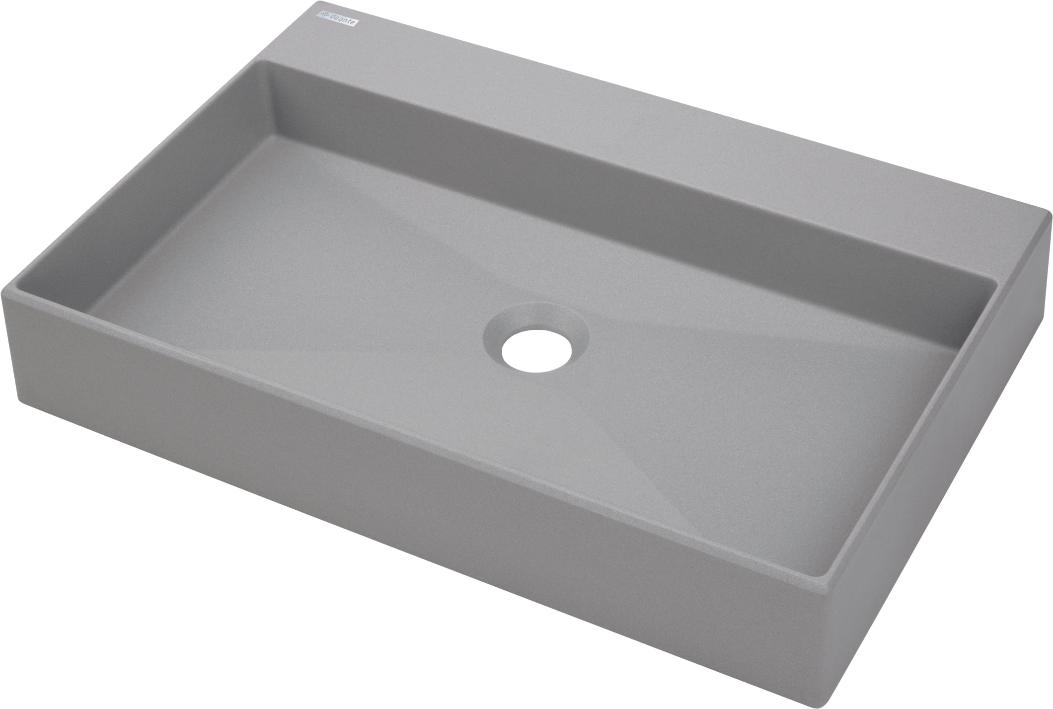 Granite washbasin, countertop, with tap shelf - 60x40 cm